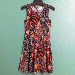 H&M Warm, colorful A-frame dress, size S